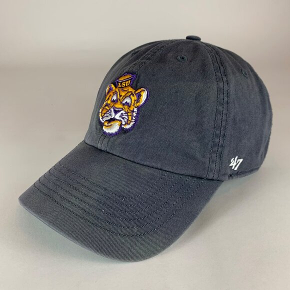 LSU Tigers NCAA Gray 47 Brand College Vault Franchise Fitted Hat Mens Medium - Picture 1 of 5